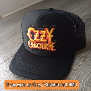 Black Ozzy Osbourne Trucker Hat